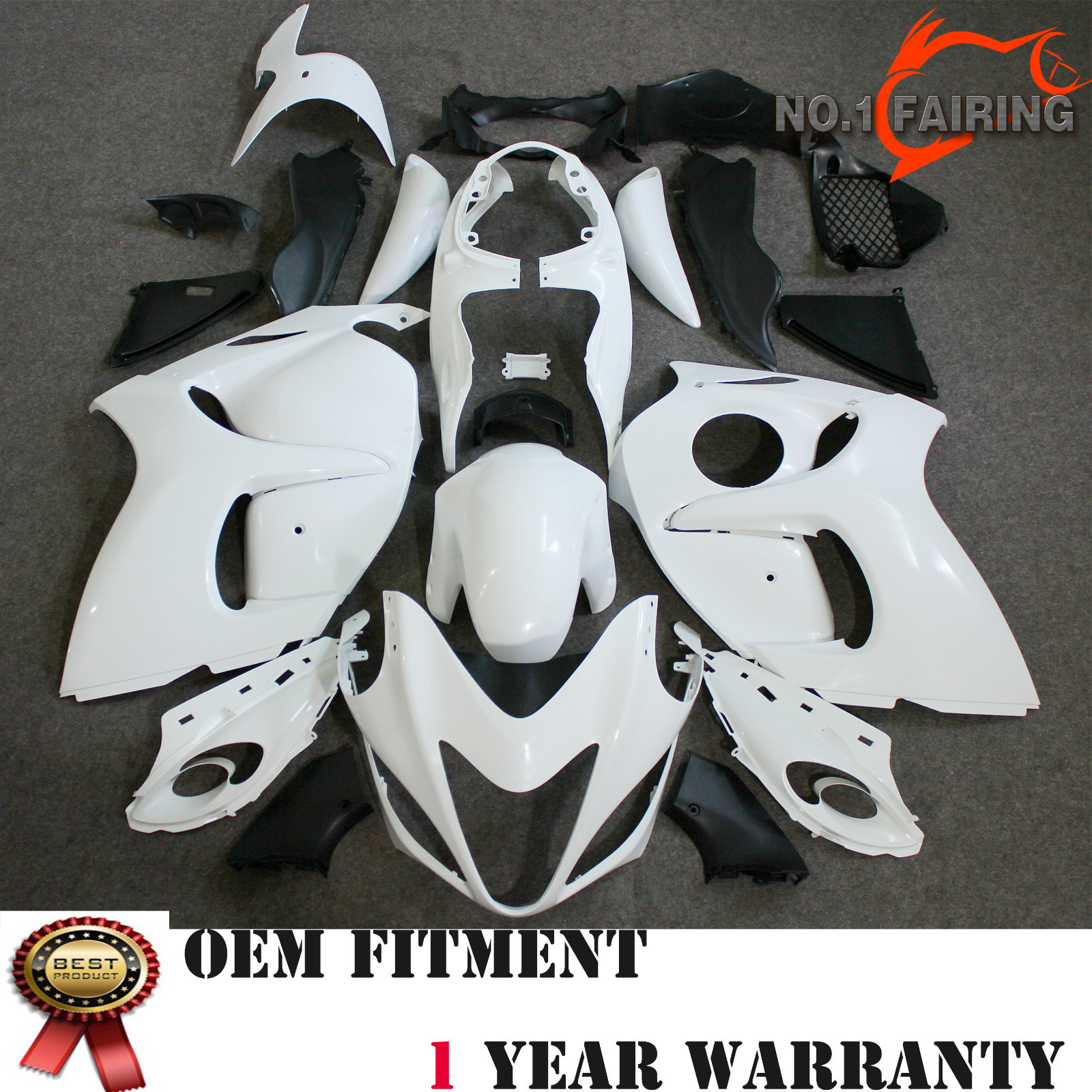 ABS Bodywork Fairing Kit For Suzuki Hayabusa GSX1300R 2008-2018 Unpainted Driled
