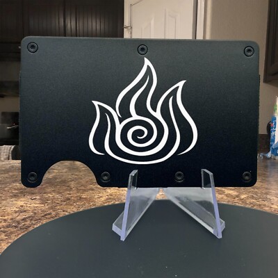 Fire Element - Avatar Laser Engraved Onto An Aluminum Wallet