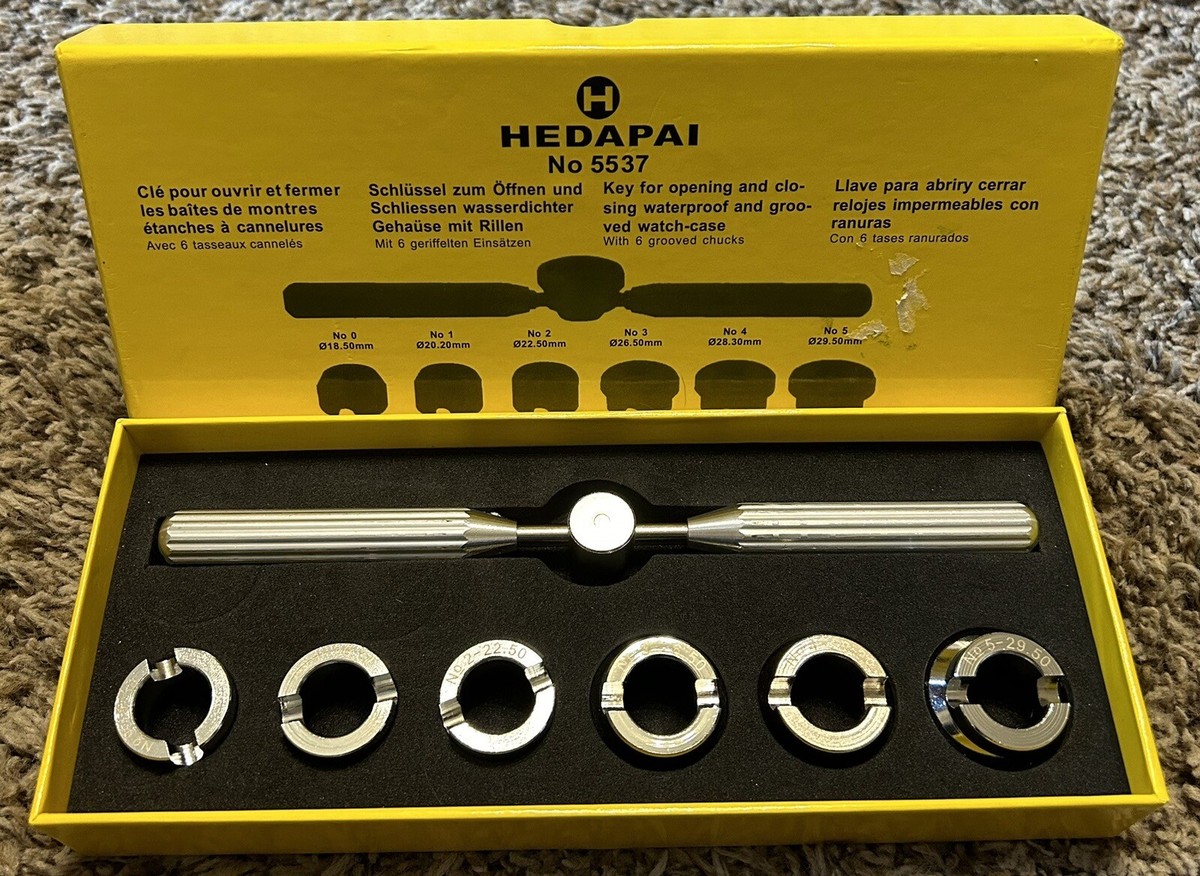 HEDAPAI 5537 Waterproof Grooved Back Case Opener Closing Tool Watchmaker