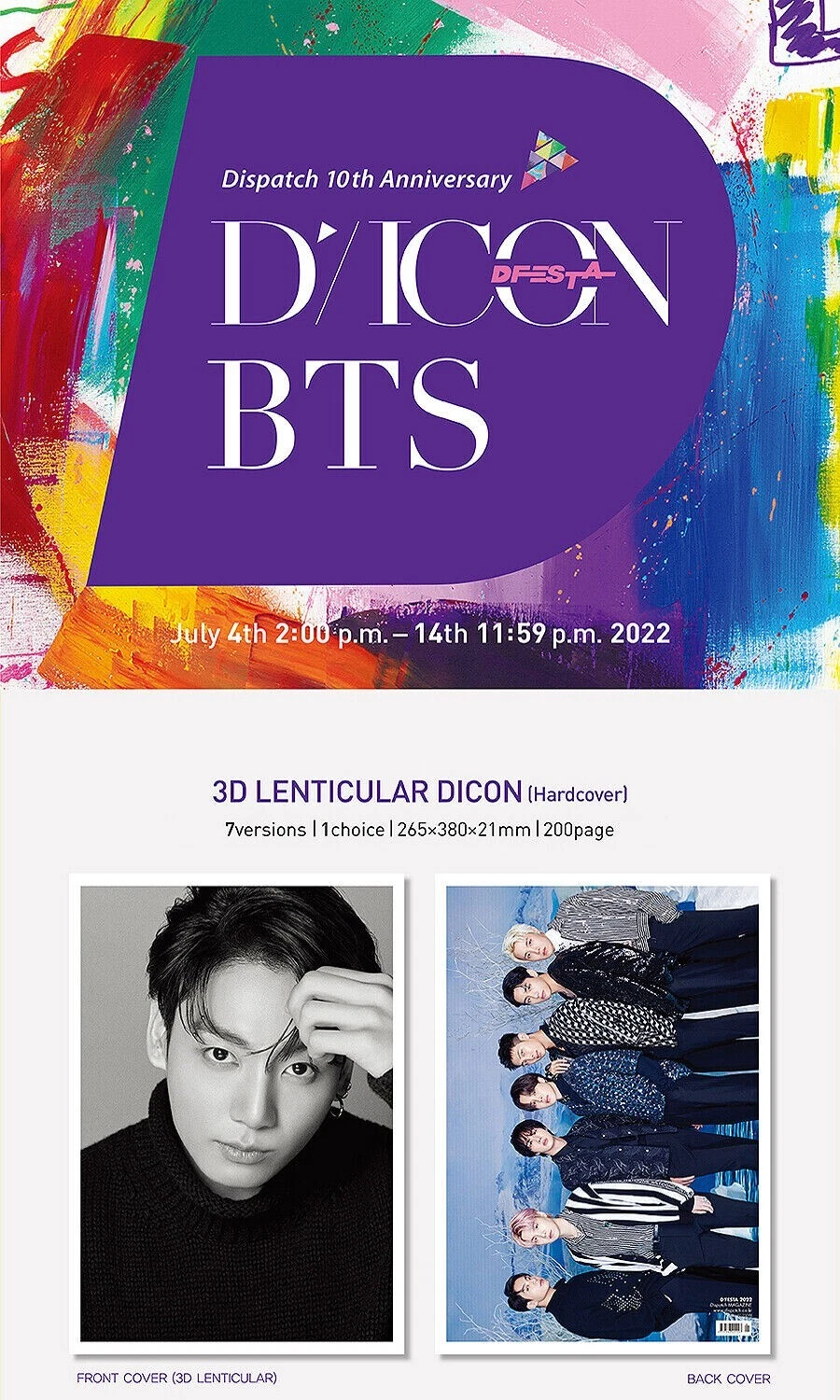 Presale DICON D'FESTA BTS:Dispatch 10th Anniversary Foto Buch
