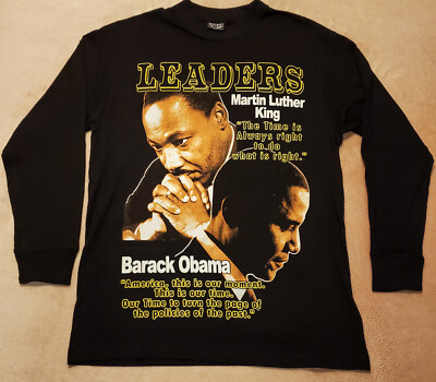 VINTAGE LARGE MLK Martin Luther King Barack Obama LEGENDS Rap Tee 