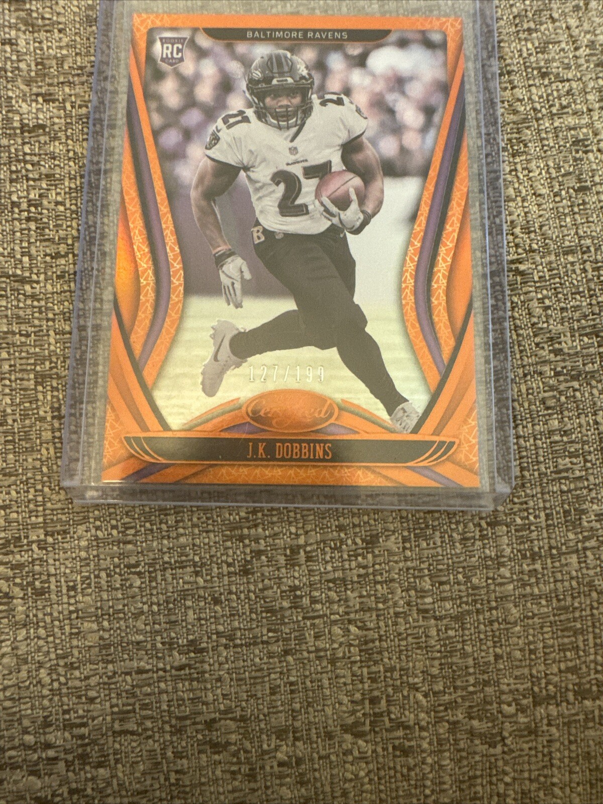 2020 Certified Rookies Mirror Orange /199 JK Dobbins #112 Rookie RC