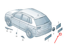 NEU VW SHARAN 7N HECKDECKEL INSCHRIFT 7N0853675H2ZZ ORIGINAL
