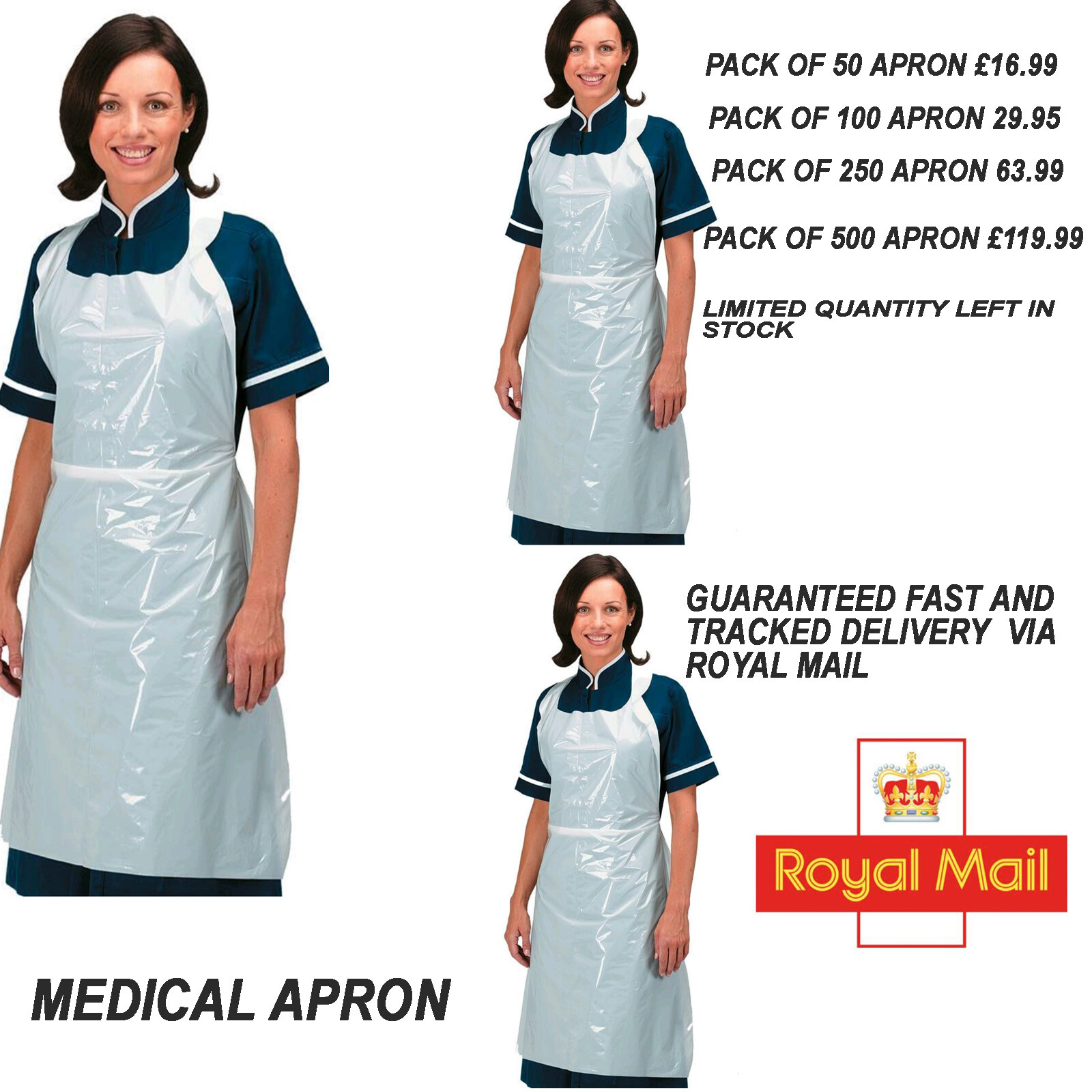 Medical Apron NHS High Quality Plastic Disposable Body Protection