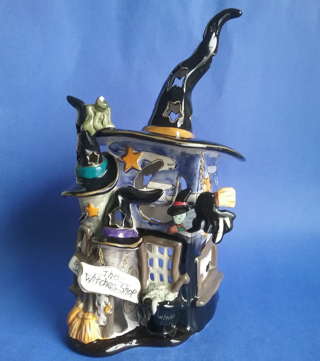 Bluesky.Mint様　4点おまとめ Blue Sky Clayworks Halloween Witch Figurine w/Broom Pumpkins & Cat