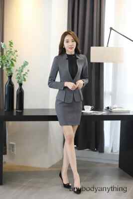 ladies uniform dress design OEM Wholesale Women's Business Set Two-Piece Office Lady Uniform Design for Work and Formal Attire
