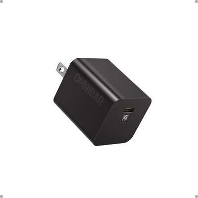 Omnibar 30W GaN USB-C Fast Charger, PD3.0 PPS, for iPhone 16/15, Pixel 9/8, Gala