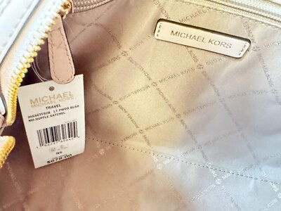 MICHAEL KORS TRAVEL MEDIUM DUFFLE SHOULDER CROSSBODY BAG MK LIGHT