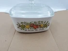 Vintage Corning Ware Spice of Life A-1 1/2-B Casserole  With Pyrex Lid 1 1/2 qt