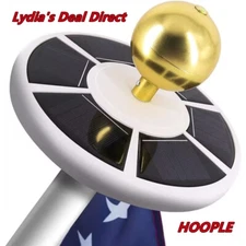 Solar Powered Flag Pole Light 26 LED Auto Active Super Bright Outdoor Waterproof