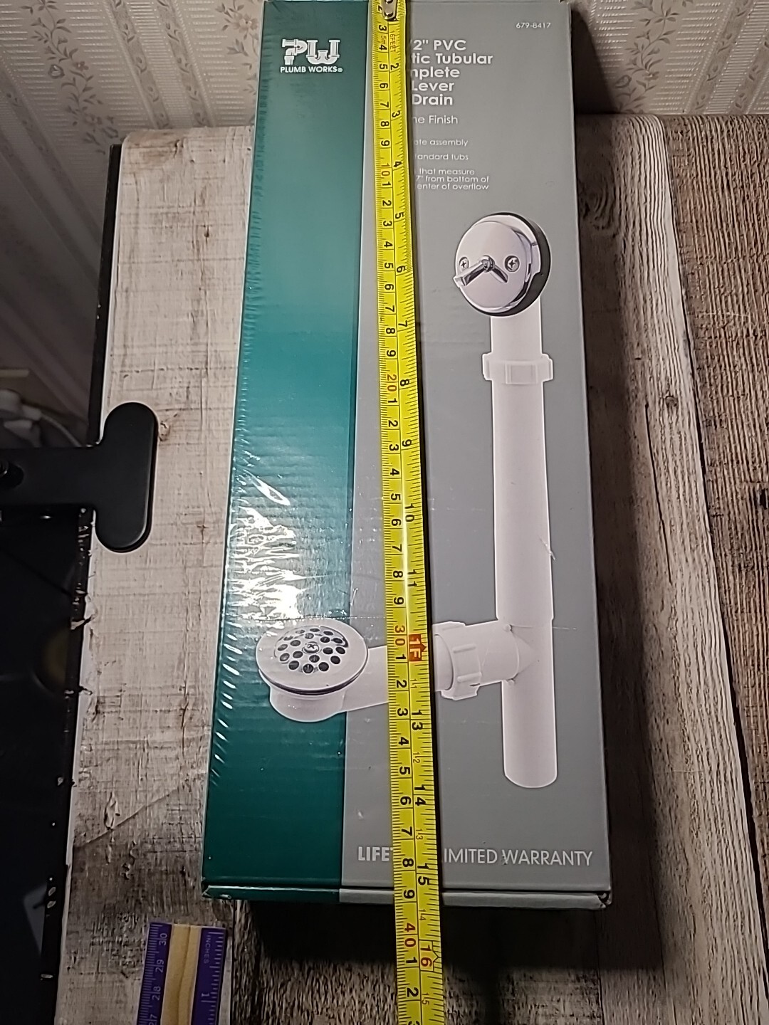 plumb works 1 1/2 plastic tubular complete trip lever tub drain chrome finish 