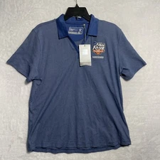 Cutter & Buck Womans Polo Shirt Top Blue Large NCAA Final Four 2010 Short Sleeve