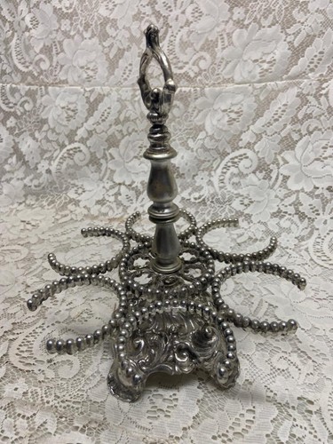 Vintage, Silver Plated Drinkware or Glass Server for 6 11in x 9in D - Picture 4 of 8