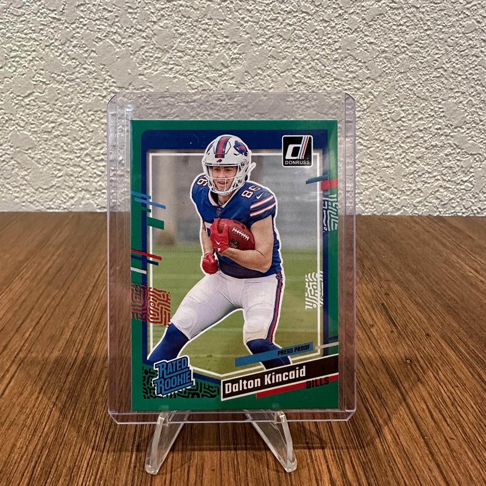 2023 Panini Donruss Dalton Kincaid Green Press Proof Rated Rookie #308 Bills
