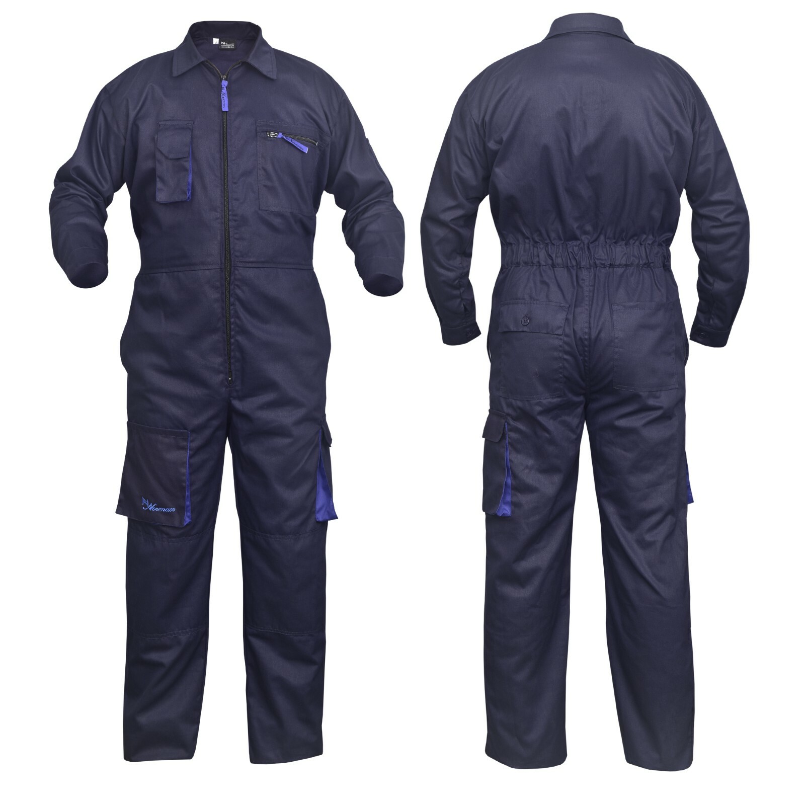 Navy Blue Work Wear Men's Overalls Boiler Suit Coveralls Mechanics  Protective