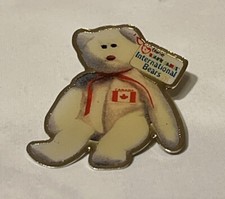 Maple the Bear~ McDonald's Teenie Beanie Babies Crew Pin~International ~ Canada