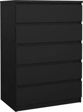 5 Drawer Chest, Black Matte