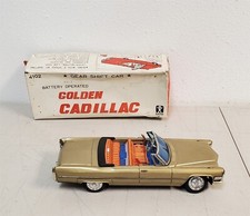 Golden Cadillac 4102 Battery Operated Gear Shift Car Bandai Japan Original Box