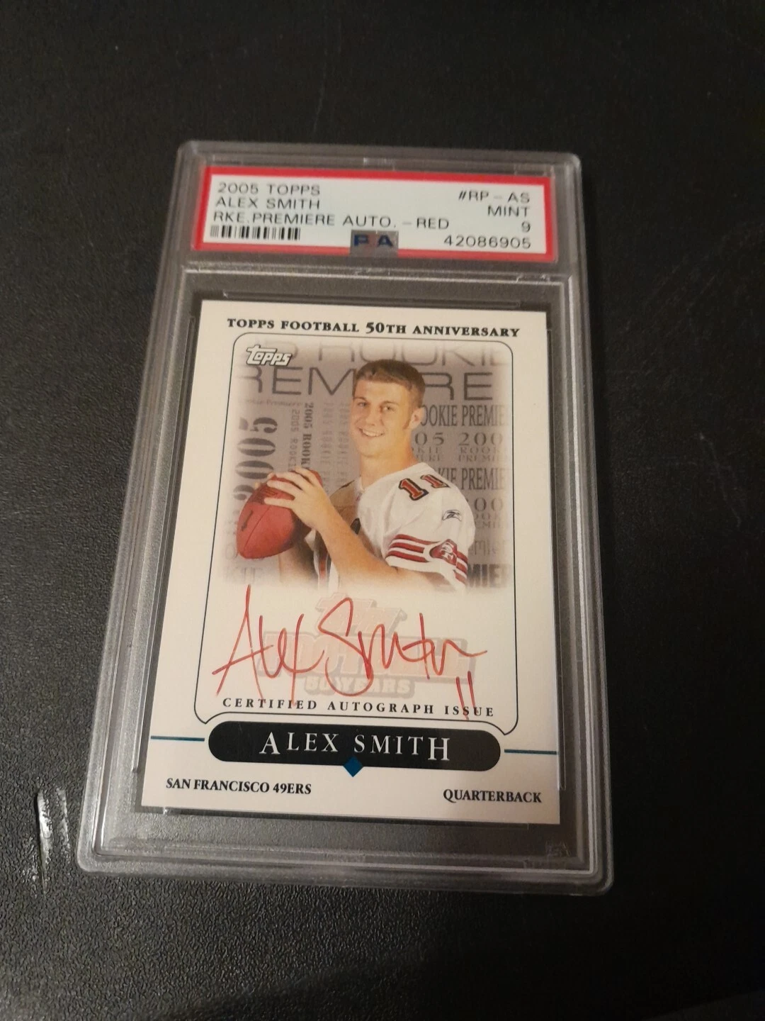 Alex Smith Topps Rookie Premiere Autograph #RPAS Red