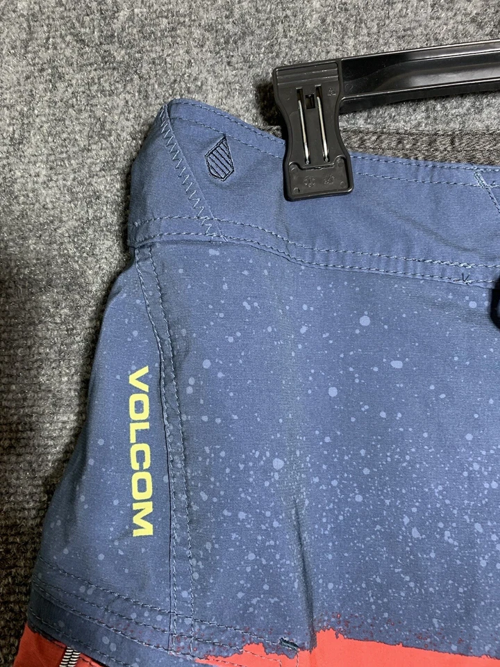 VOLCOM Mod Tech Era Blue Stripe Stone Mens Board Shorts Size 32 Swim Trunks 32 - Image 4 of 4