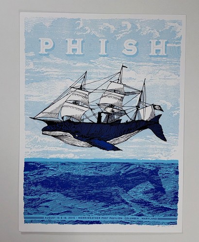 Phish Poster Merriweather Post Columbia MD 2015 Silkscreen Official Duval RARE - Imagen 2 de 12