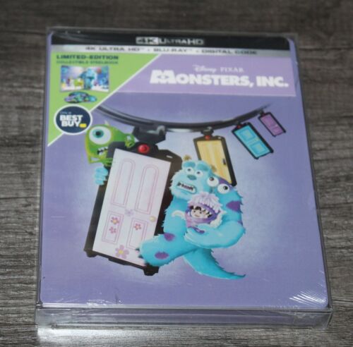Monsters Inc 4K Ultra HD + Blu-ray BestBuy Exclusive Steelbook RARE OOP NEW