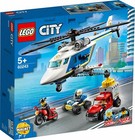60243 POLICE HELICOPTER CHASE city town lego legos set sealed atv motorcycle NEW