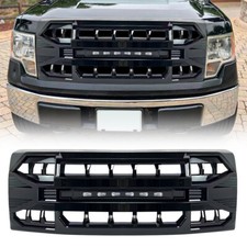 For 09-14 F150 Front Bumper Grille Armor Grill Woff-road Lights Glossy Black For 09-14 F150 Front Bumper Grille Armor Grill Woff-road Lights Glossy Black