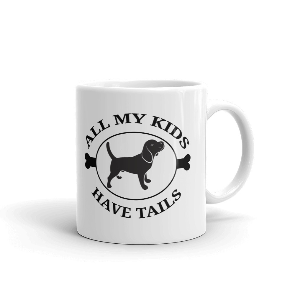 All My Kids Have Tails Beagle Dog Coffee Tea Ceramic Mug Office Work Cup Gift