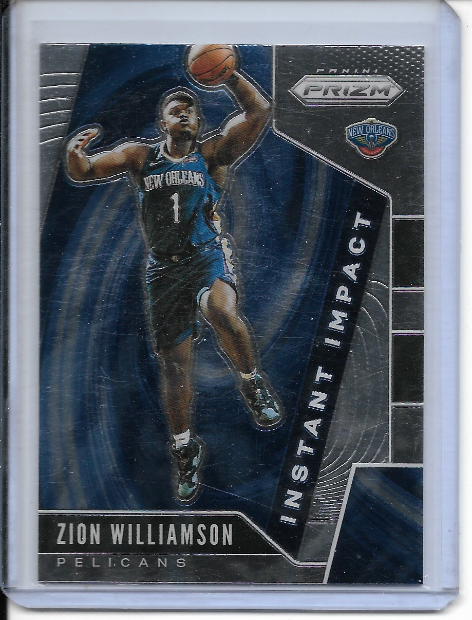 Zion Williamson Rookie Card 2019-20 Prizm Basketball Instant Impact Insert