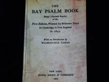 X-Rare "THE BAY PSALM BOOK" 1640 Watchtower research IEHOVAH Jehovah hardbound