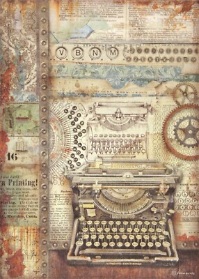 Stamperia A/4 Reispapier für Decoupage Lady Vagabond Lifestyle Typisierung 