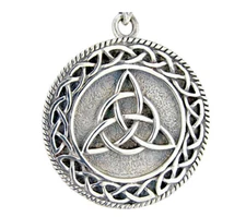 Witches witch knot pagan celtic 3d detail Pendant 925 Sterling Silver Chain 20"