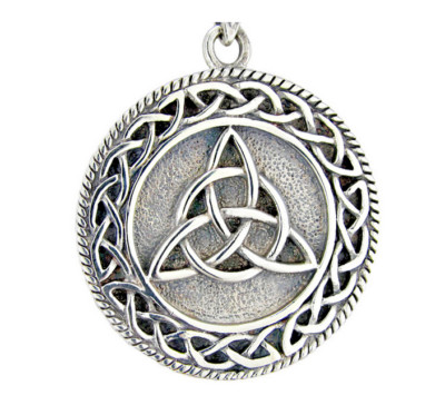 Witches witch knot pagan celtic 3d detail Pendant 925 Sterling Silver Chain 20''