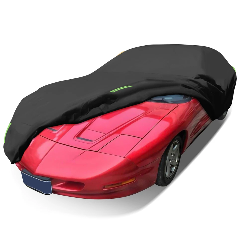 210T Cubierta Completa Coche Protección Todo Clima Impermeable Negra Para Pontiac Firebird Foto 2 de 4