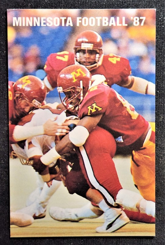1987 University of Minnesota Gophers Football Pocket Schedule - Stroh's Beer