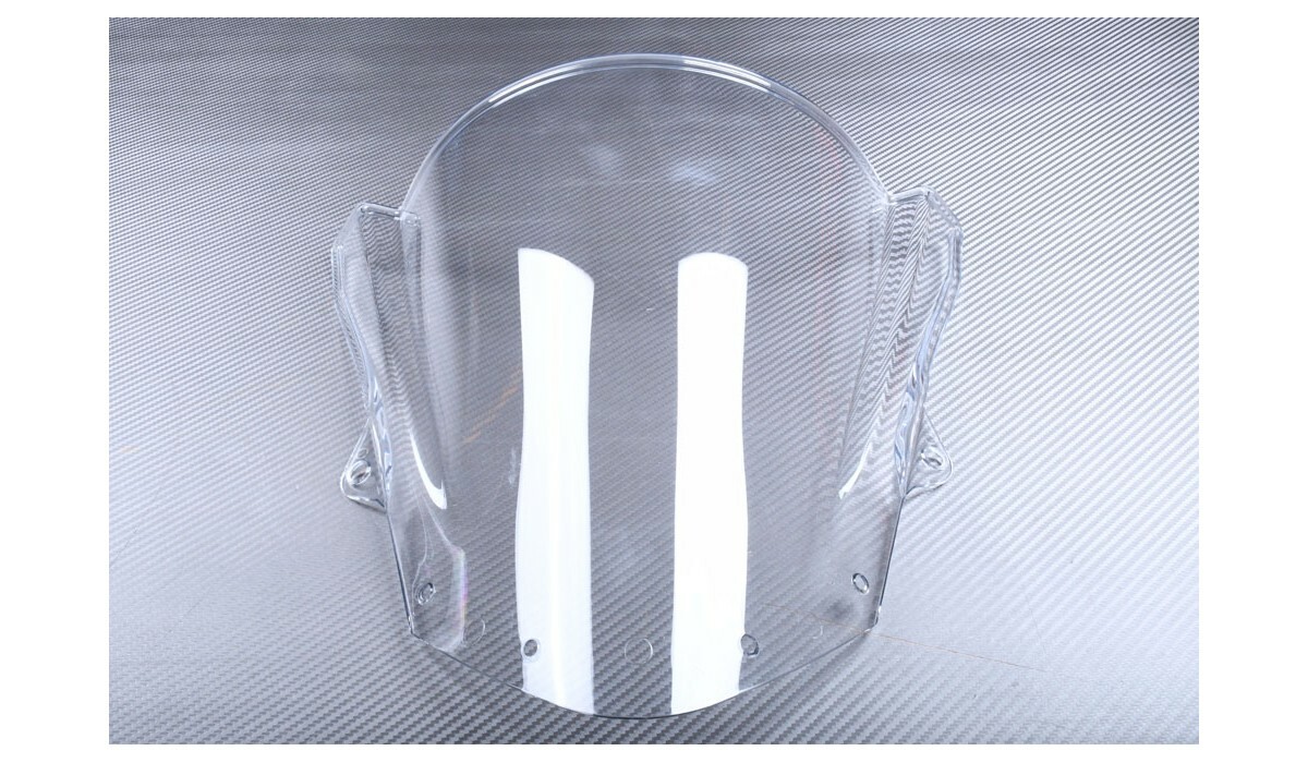 Bulle transparente et carbone vert rigide anti-UV pour moto sportive Kawasaki ZX-6R