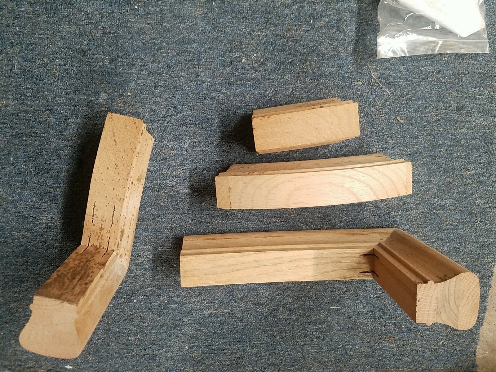 COFFMAN OAK STAIR HAND RAILING PARTS Gooseneck staircase New open box