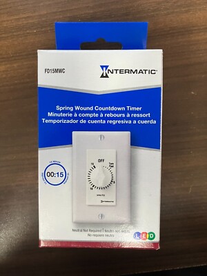 New Intermatic FD15MWC Auto Shut-off Timer 15 Minute