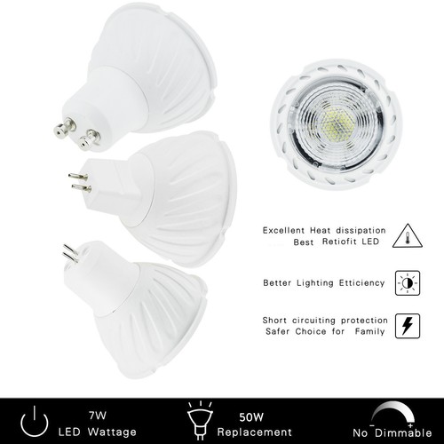 1X 10X Led Spotlights Gu10 Gu5.3 Mr16 7W Dimmable ac 220V 12V For Bedroom Decor - Picture 4 of 19