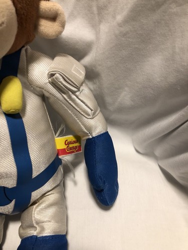 Curious George Monkey Astronaut Plush Space Silver Outfit Grease Stuffed Animal - Picture 4 of 6