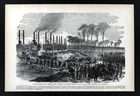 Leslie Civil War Print Grant's Steamboat Headquarters near Vicksburg Mississippi