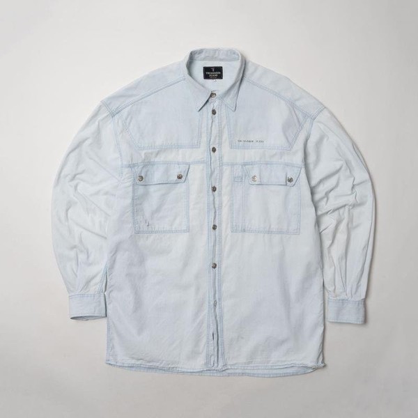 Men Trussardi Shirt Turquoise Cotton 40 /L / 48