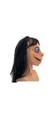 Momo Scary Mask Challenge Latex Horror Mask w/Wig Hair Halloween Party Costumes