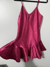 VTG 90s Y2K Lingerie Babydoll Nightie Slip Satin USA Whimsy Goth Rockabilly M