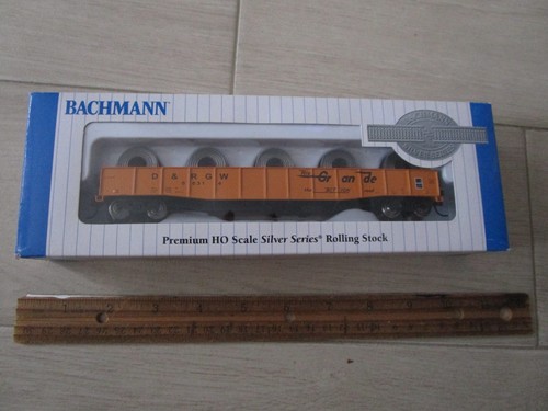 Góndola Bachmann HO 1/87 escala D y RGW 50' 6" drop-end con carga #71903 nueva en caja | Condition: New