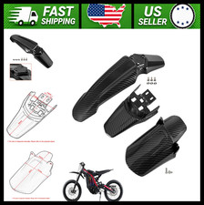 Surron Electric Dirt Bike Front Rear Shock Fender Set Carbon Fiber Look