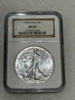 1988 Silver Eagle  NGC MS 69 Brown Label ~ Pristine ~ NO SPOTS (042)