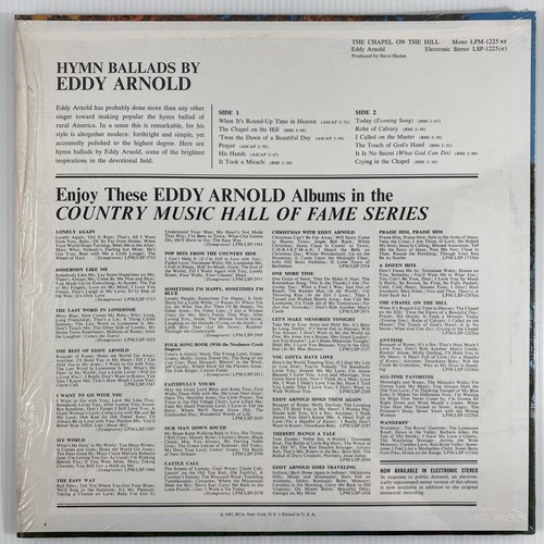 Eddy Arnold The Chapel On The Hill RCA Victor LSP-1225(e) Stereo 1967 Reissue - Imagen 2 de 4