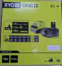 Brand New Genuine Ryobi one+ 4Ah Battery AND Charger (boxed and unopened)